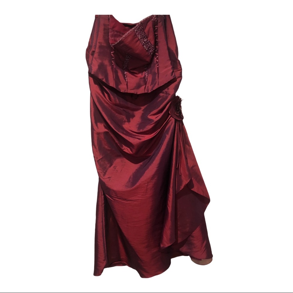 2 Piece Cranberry Formal Dress